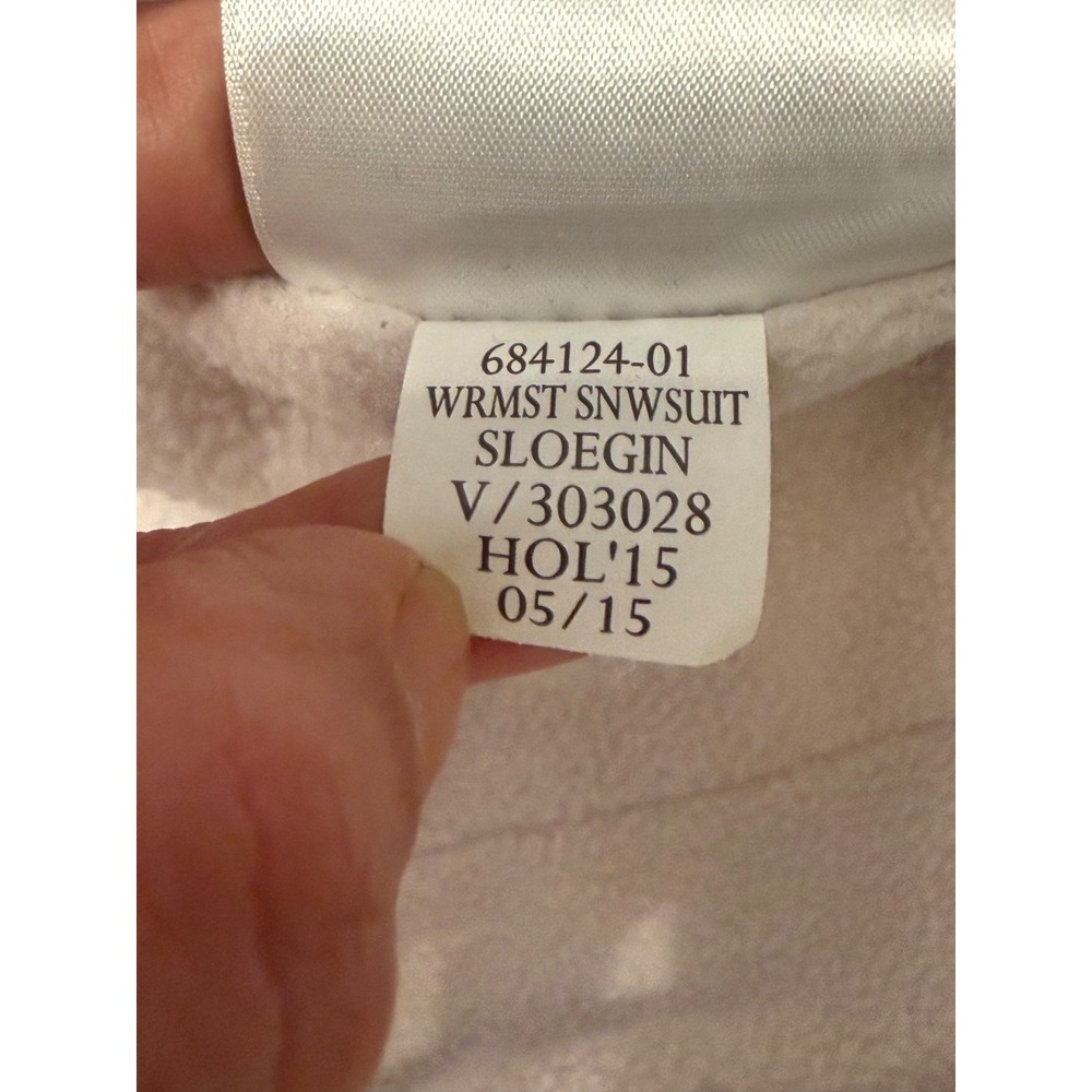 Baby Gap size 6-12 Months Down Filled Snow Suit Bunting Floral Fleece Lined - Picture 8 of 8